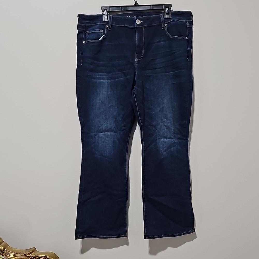 American Eagle Outfitters Dark Indigo Skinny Kick Jeans
